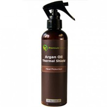Aceite de argán protector del pelo 100% del aerosol orgánico, -8 Oz Protege y cura de pelo del calor, hierro plano, secador del 