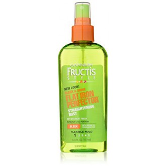 Garnier Fructis Style Sleek & Shine Flat Iron Perfector Straightening Mist 48 Hour Finish, 6 Fluid Ounce