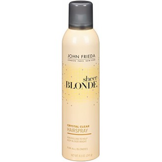 John Frieda Sheer Blonde Crystal Clear Shape and Shimmer Hair Spray, 8.5 Ounce