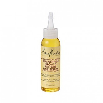 SheaMoisture jamaicana Negro Aceite de ricino Fortalecer, Grow &amp; Restore Suero de pelo, 2 onza