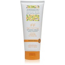 Andalou Naturals Smooth Hold Styling Cream, Argan and Sweet Orange, 6.8 Ounce