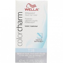 WELLA Color Charm Permanent Liquid Hair Toner T18 (Lightest AshBlonde) 1.4 fl oz