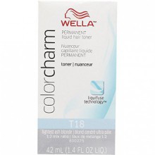 WELLA Color Charm Permanent Liquid Hair Toner T18 (Lightest AshBlonde) 1.4 fl oz