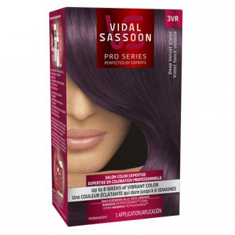 Vidal Sassoon Pro 3VR Serie Color de pelo de terciopelo de color violeta oscuro 1 Kit