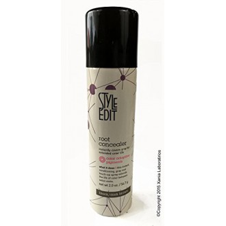 Root Concealer (Black/Dark Brown) 2oz by Style Edit ® Instantly Covers Gray Hair Between Color Services! Factory Fresh with