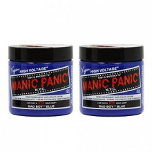 Manic Panic semi-permanente del pelo color crema BAD BOY azul 4 Oz "Pack de 2"