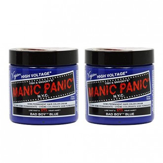 Manic Panic semi-permanent Couleur des cheveux Crème BAD BOY BLEU 4 oz "Paquet de 2"