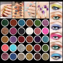 LuckyFine 30Pcs / Set colores mezcló con escarcha Polvos Sombra de ojos sombra de ojos cosméticos Salon color al azar App 2.5 * 