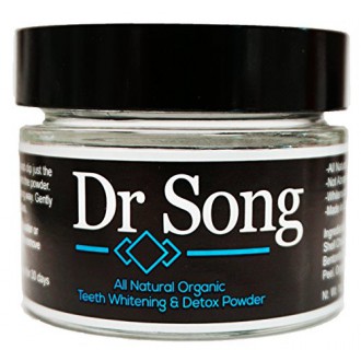 Dr chanson All Natural Charcoal Blanchiment des dents et des dents Gum poudre de noix de coco charbon actif