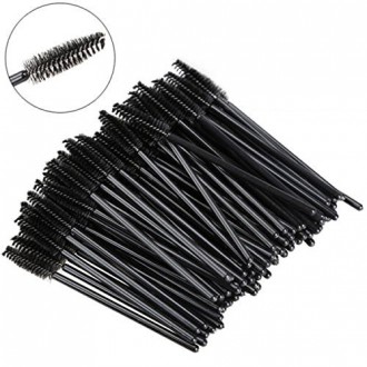 yueton Pack of 100 Disposable Eyelash Brushes Wands Mascara Applicator