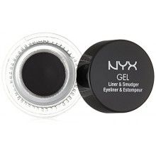 NYX Cosmetics Gel Eyeliner and Smudger, Betty, Jet Black, 0.11 Ounce