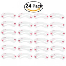 NUOLUX 8 Sets Eyebrow Stencils Eyebrows Grooming Stencil Kit Shaping Templates DIY Tools-24 pcs