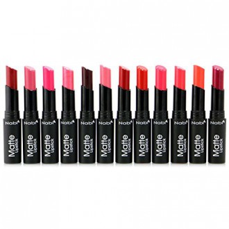12pc Nabi Cosmetics Professional Matte Lipstick Ensemble de 12 couleurs étonnantes MLS01-12