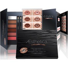 Aesthetica Nude Lip Contour Kit - Contouring and Highlighting Matte Lipstick Palette Set - Includes Six Lip Crèmes, Four