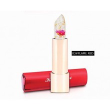 KAILIJUMEI Hidratante barras de labios Labios Cuidado Excedente brillante de la flor de la jalea del lápiz labial 4g_ llama roja