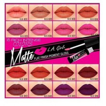 La Fille Matte Pigment Lip Gloss 16 couleurs Ensemble complet