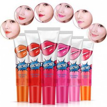 Travelmall 6Pcs Womens Easy Peel Off Long Lasting Makeup Tatto Lip Gloss Lipstick Waterproof Tear Pull Lipstick