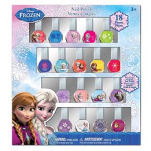 Disney Frozen Best Peel-Off Nail Polish Deluxe Gift Set for Kids, 18 Count Colors, some with Glitter