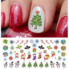 Vacances de Noël Assortiment Water Slide Nail Art Stickers Set 6- Salon Qualité 5.5 "X 3" feuille!