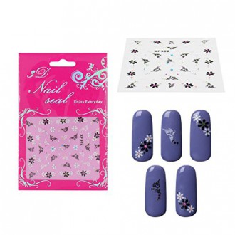 Elite99 3D Design Nail Art Stickers with Rhinestones Collection Tip Decal Manicure 302