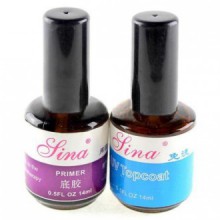 Manteau 2pcs UV Top Primer Base Gel Nail Art Tips Builder acrylique Set polonais 14ml