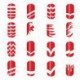 BTArtbox 12 Packs Over 36 Different Designs Tip Guide Nail Vinyl Self-adhesive Nail Stencil Sticker Easy Nail Art Set for