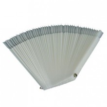 50 en forme de Fan Pcs Blanc Faux ongles Faux Art Conseils Sticks Polish Gel Salon outil graphique pratique d'affichage