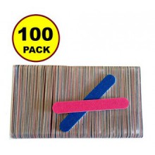 100 PCS JJMG Disposable Professional Beauty Care Nail File 100/240 grit nail Buffer Buffing slim cresent tool