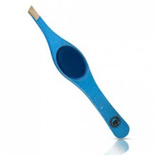 Coco's Stainless Steel Slant Tip Tweezer, Blue-Black