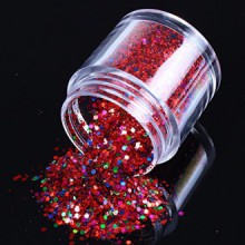 ECBASKET Nouvelle arrivée Glizty Nail Powder Dust Nail DIY Glitter tranches Multy Formes tranches Rouge