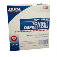 Depresores de lengua, no estériles, Adulto, 6 "x3 / 4", 500 / BX por la Corporación Dukal