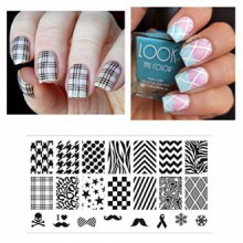 Né Jolie Nail Art Stamp Template Plate Image sélectionnée Patterns classiques BP-L006