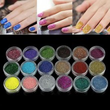 AMA(TM) 18 Colors Nail Glitter Powder Shinning Nail Mirror Powder Makeup Art Chrome Pigment for UV GEL Acrylic Powder