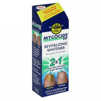 Mycocide RW 2 in 1 Fungal Stain Revitalizer & Nail Whitener Kits, 0.6 Ounce Whitening Crem, 0.4 Ounce Activating gel