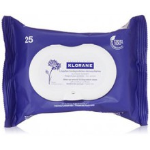 Klorane Make-Up Remover Biodegradable Wipes with Soothing Cornflower , 25 count