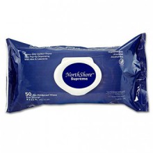 NorthShore Supremo de servicio pesado acolchado Wipes, X-Large, Caso / 300 (6/50)