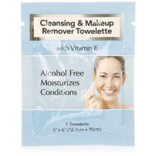 Limpieza y removedor de maquillaje Toallitas con Vitamina E, 25 Paquete