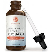 Foxbrim Orgánica Aceite de Jojoba - Por la cara, piel, cabello y uñas - Piel Sensible &amp; Dry - Abundante en Nutrientes clave,