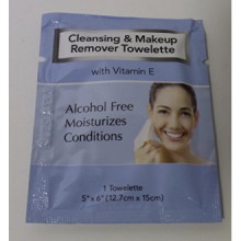 LARGE CLEANSING & MAKEUP REMOVER WIPES (45) INDIVIDUALLY SEALED WITH VITAMIN E