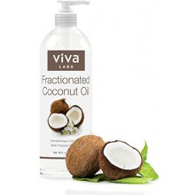 Viva Labs Fractionated Coconut Oil, 16 oz - Ultra Hydrating Massage & Aromatherapy Must-Have, Hexane-Free