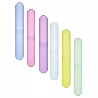 BLUECELL Paquete de 6 diverso color del caso plástico / sostenedor para el diario y del recorrido del cepillo de dientes
