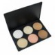 Cosmétiques professionnels 6 couleurs Palette Maquillage Contour Fondation Visage Puissance