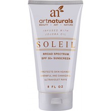 Arte Naturals Orgánica SPF 30 de protección solar de amplio espectro - infusión de aceite de jojoba, 6 oz