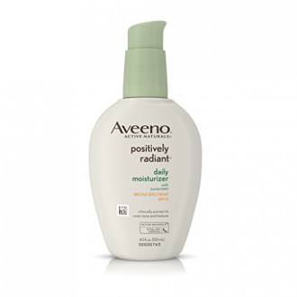 Aveeno positivamente radiante Daily Moisturizer con SPF 15 de amplio espectro, 4 Oz