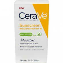 CeraVe protección solar SPF 50 Loción Facial, 2 onza