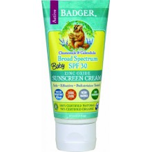 Badger Crème Solaire Bébé - SPF 30 - All Natural &amp; Certified Organic, 2.9 fl.oz