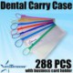 Starryshine 288 PC Dental Carrying Case (Zip Lock Patient Pack 4"x10") Assorted Color for Patients Toothbrush Case | Dental