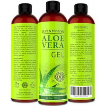 Gel de Aloe Vera - 99% Orgánica 12 oz - NO xantana, por lo que absorbe rápidamente la no deja residuos pegajosos - VER LOS RESUL