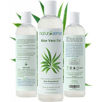 Orgánica Gel de Aloe Vera Grande para la cara, el cabello, quemaduras de sol, acné, golpes de navaja, psoriasis, eccema.