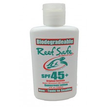 Arrecife de seguridad a prueba de agua biodegradable SPF 45+ loción de protección solar